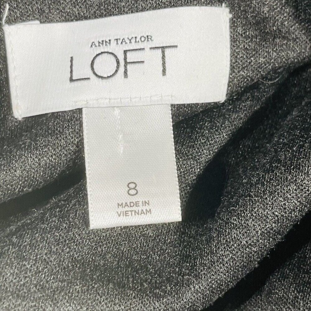 ANN TAYLOR LOFT Dress Women's Size 8 Casual Midi Gray - Picture 10 of 11